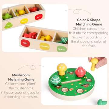 Woodtoe Apple Picking Toy - Montessori Educational Toy