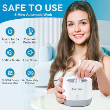 Exluvon Ultrasonic Retainer Cleaner for Dental Hygiene