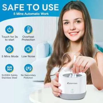 Exluvon Ultrasonic Retainer Cleaner for Dental Hygiene