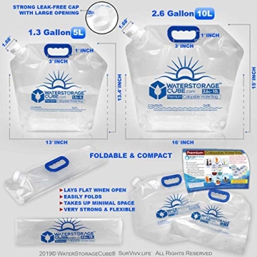 WaterStorageCube Collapsible Water Container for Adventures