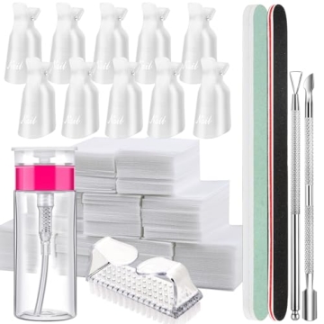 FANDAMEI Nail Polish Gel Remover Tools Kit: 10 Pcs Essentials for Flawless Nails