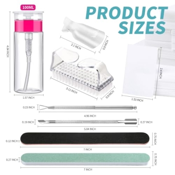 FANDAMEI Essential Nail Polish Gel Remover Tools Set