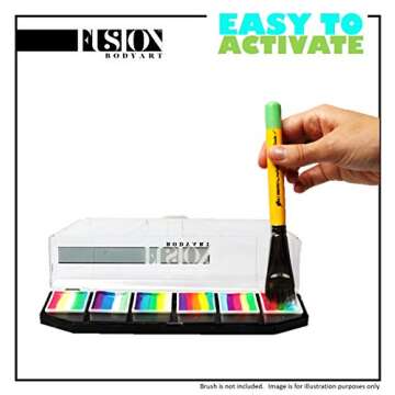 FUSION BODY ART Professional Face Painting Palette – Mermaids & Unicorns | Safe Non-Toxic Makeup F...