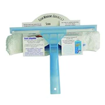 Ettore Complete Window Cleaner 2 in 1 Combo Tool: 10-inch Squeegee and Washer