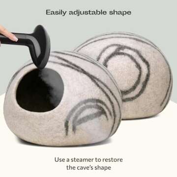 MEOWFIA Cat Cave - Handmade Merino Wool Cat Bed