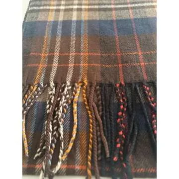 Luxurious Roll Up Plaid Tartan Winter Scarf for Cozy Style