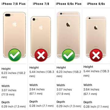 SafeSleeve EMF Protection Anti Radiation iPhone Case: iPhone 8 Plus, iPhone 7 Plus & iPhone 6 Plus RFID Card Holder Blocking Wallet Cell Phone Case for Women & Men (Genuine Leather)