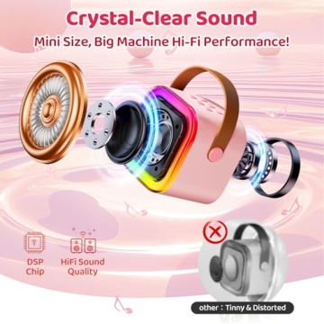 Kinglucky Mini Karaoke Machine for Kids and Adults