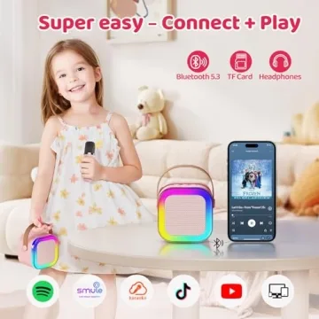 Kinglucky Mini Karaoke Machine for Kids and Adults