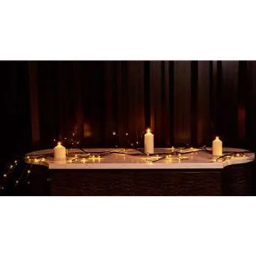 Hairui Mossy Garland Lights 6FT 48 LED Battery Operated Lighted Twig Vine with Timer for Halloween Christmas Party Decoration Indoor Outdoor Use