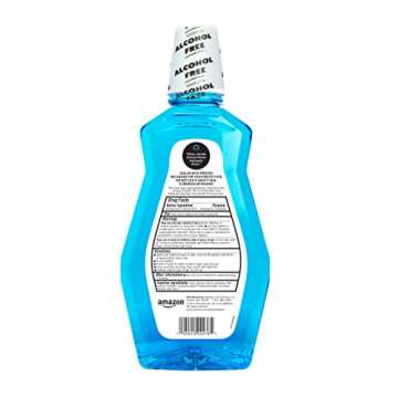 Amazon Basics Multi Action Antiseptic Rinse, Alcohol Free, Fresh Mint, 1 Liter, 33.8 Fluid Ounces, 1-Pack (Previously Solimo)