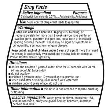 Amazon Basics Multi Action Antiseptic Rinse, Alcohol Free, Fresh Mint, 1 Liter, 33.8 Fluid Ounces, 1-Pack (Previously Solimo)