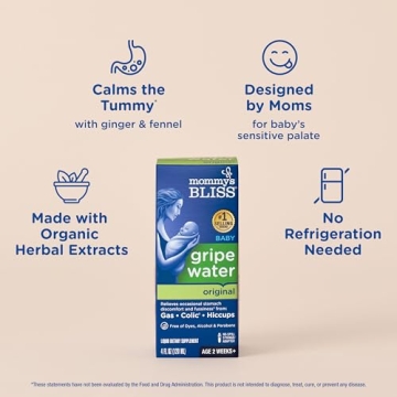 Mommy's Bliss Gripe Water Original for Infant Gas Relief, 4 Fl Oz