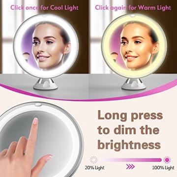 Venigo Upgraded 10x Magnifying Makeup Mirror with Lights