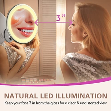 Venigo Upgraded 10x Magnifying Makeup Mirror with Lights