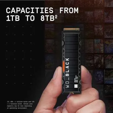 WD_BLACK 2TB SN850X NVMe Internal Gaming SSD Solid State Drive with Heatsink - Works with Playstation 5, Gen4 PCIe, M.2 2280, Up to 7,300 MB/s - WDS200T2XHE