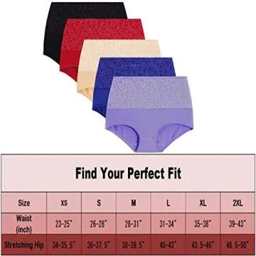 Comfortable High Waist Cotton Briefs for Women