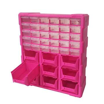Original Pink Box 39-Drawer Organizer for Small Parts