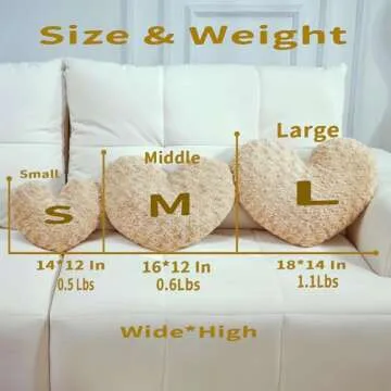 Ailive Camel Heart Pillow Accent Pillow Decorative Throw Pillows for Chair Bed Couch and Living Room; Fabric with Delicate Rose Pattern, Available in 6 Colors, Perfect for Home Decor & Gift