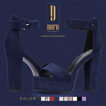 IDIFU 5 inch Platform Heels for Women IN5 Sabrina Sandals Chunky High Heels Ankle Strap Sexy Elegant...