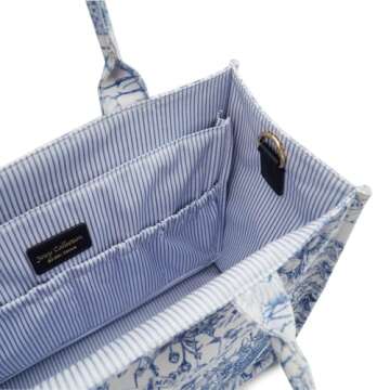 Tote bag (M) for Women, Aesthetic Floral Lightweight Cotton Canvas Shopping Laptop Work Overnight Travel Weekender Yoga