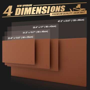 K KNODEL Leather Desk Mat - Stylish Office Protector