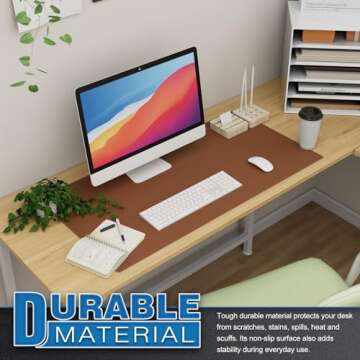 K KNODEL Leather Desk Mat - Stylish Office Protector
