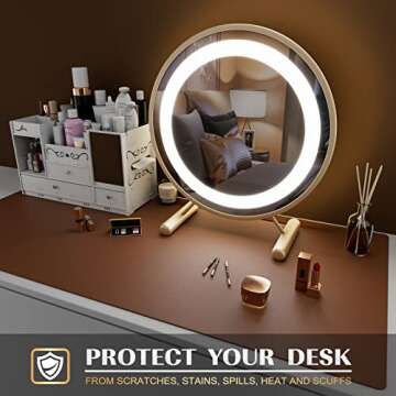 K KNODEL Leather Desk Mat - Stylish Office Protector