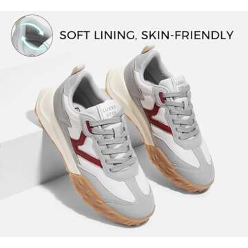 LUCKY STEP Women's Chunky Retro Fashion Sneakers