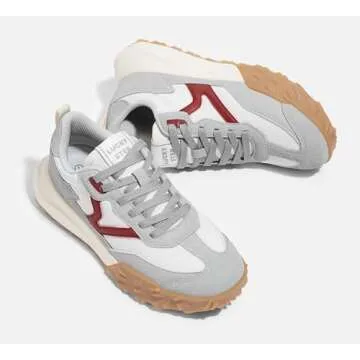 LUCKY STEP Women's Chunky Retro Fashion Sneakers