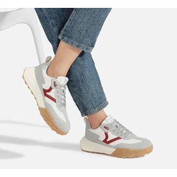 LUCKY STEP Women's Chunky Retro Fashion Sneakers