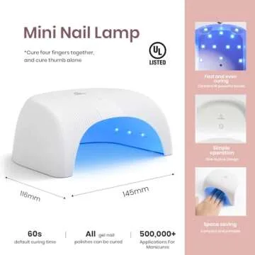 Beetles Gel Nail Polish Kit with UV Light and 6 Colors