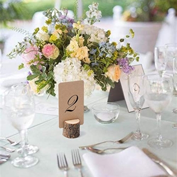 Jofefe Rustic Wood Place Card Holders and Kraft Cards