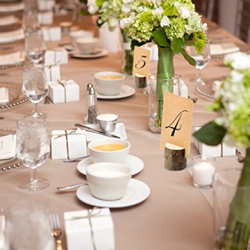 Jofefe Rustic Wood Place Card Holders and Kraft Cards