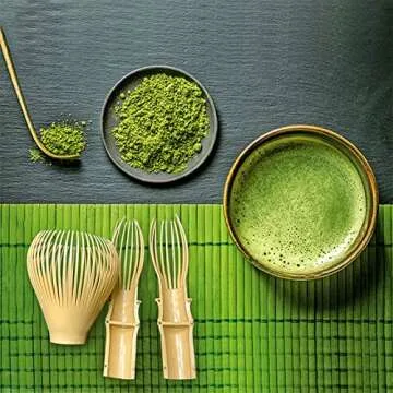 Resin Matcha Whisk Chasen Brush Tools for Matcha Green Tea Powder Reusable Powder Whisk Prepare Japanese Matcha Tea (Yellow)