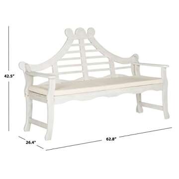 SAFAVIEH PAT6741A Outdoor Collection Azusa Bench