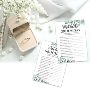 Bridal Wedding Shower Game - What Did the Groom Say?