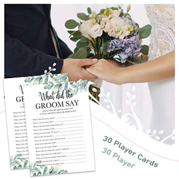 Bridal Wedding Shower Game - What Did the Groom Say?