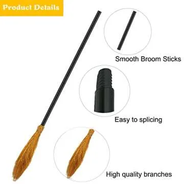 Medoore Halloween Witch Broomstick Cosplay Accessory