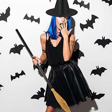 Medoore Halloween Witch Broomstick Cosplay Accessory