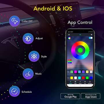 BASENOR Tesla Model Y Model 3 Neon Light Tubes RGB LED