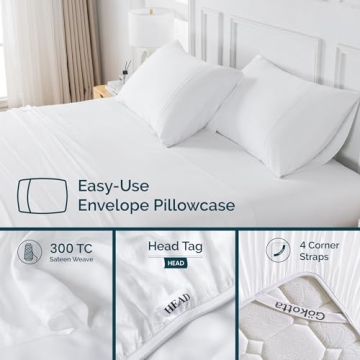 GOKOTTA King Size Bed Sheets - Soft & Cooling 6 Piece Set