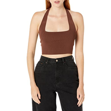 The Drop Greta Square-Neck Halter Bralette for Women
