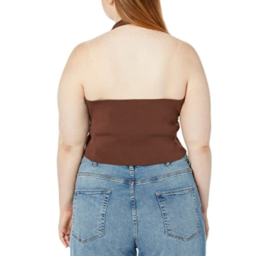 The Drop Greta Square-Neck Halter Bralette for Women