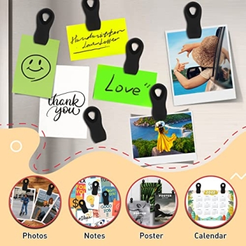 Versatile Black Magnetic Chip Bag Clips - 6 Pack