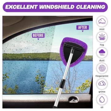 Potchen 8 Pcs Car Windshield Cleaner Kit with Spray Bottle