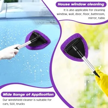 Potchen 8 Pcs Car Windshield Cleaner Kit with Spray Bottle