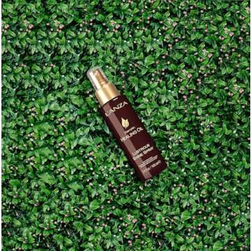 L'ANZA Keratin Healing Oil Lustrous Shine Spray - Heat Protectant Spray for Hair - Tames Frizz, Eliminates Flyaways, and Adds a Sparkling Finish and Silky Feel (3.4 Fl Oz)