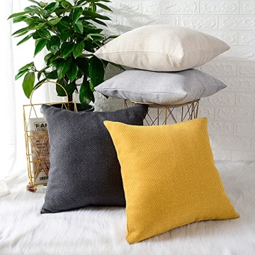 Buy MERNETTE Mustard Yellow Decorative Pillow Covers 18x18