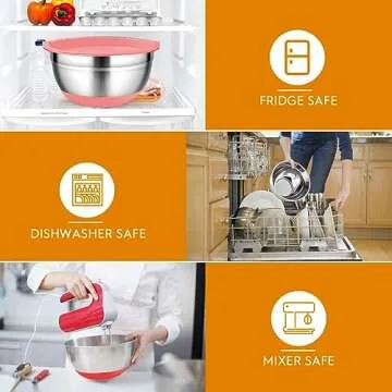 Buy CHAREADA Mixing Bowls Set - 18pcs Colorful & Durable